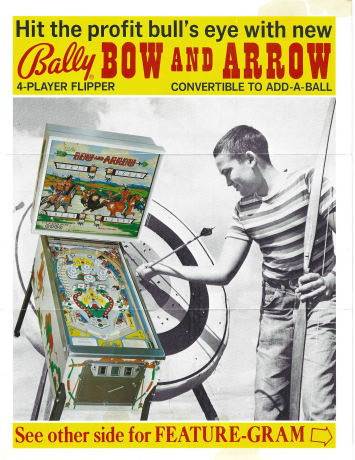 Bow and Arrow Pinball Machine (Bally, 1975) | Pinside Game Archive