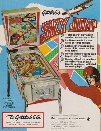 New! Gottlieb Sky Jump Sky Dive Pinball Machine Drop Target Set Free Shipping 
